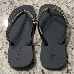 Giuseppe Zanotti Thorn flip flops. Never worn